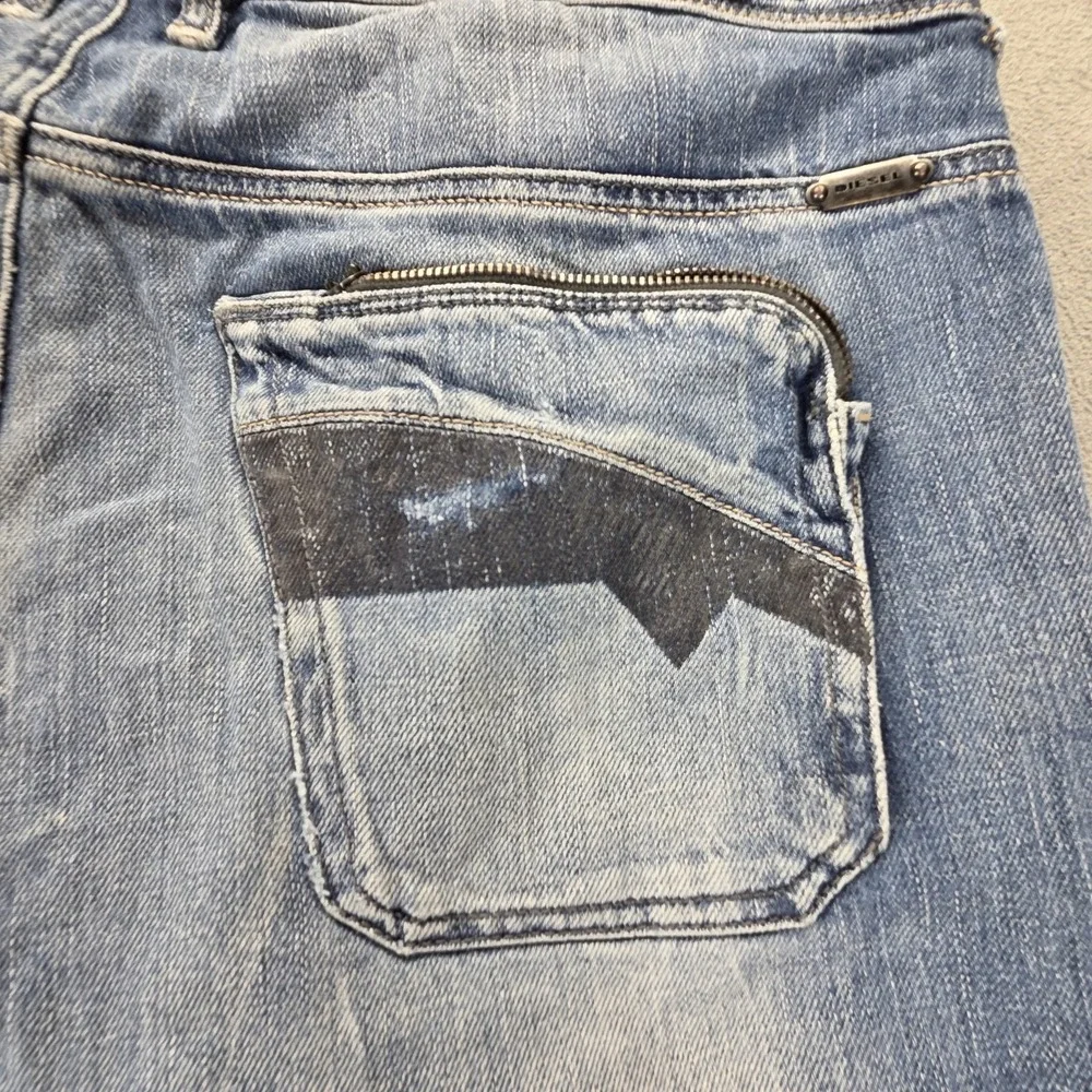 Diesel Jeans Mens 33x32 Blue Poiak Regular‎ Slim Tapered Made in Italy 008C3